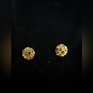 14k Solid Gold Nugget Earring
